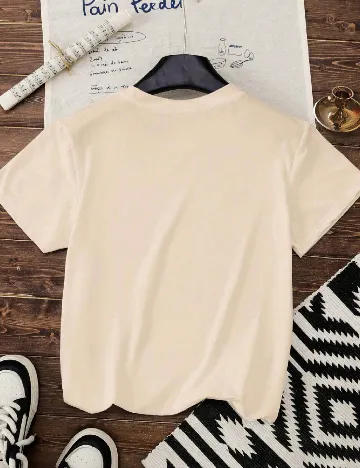 Tricou SHEIN, crem