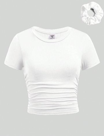Tricou Shein Kids, alb