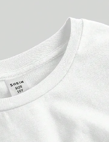 Tricou Shein Kids, alb
