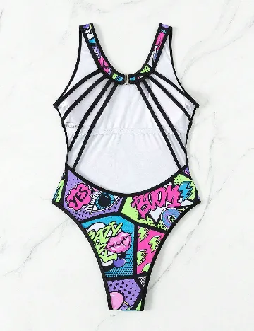 Costum de baie SHEIN, mix culori