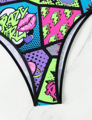 Costum de baie SHEIN, mix culori