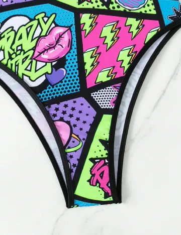 Costum de baie SHEIN, mix culori