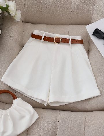 Pantaloni scurti SHEIN, alb