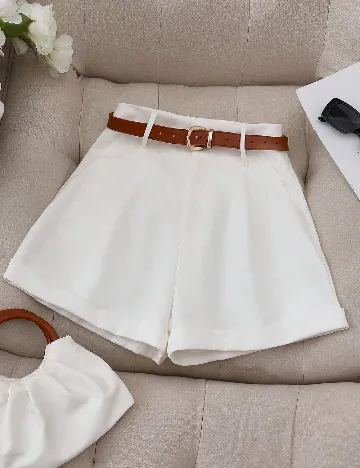 Pantaloni scurti SHEIN, alb