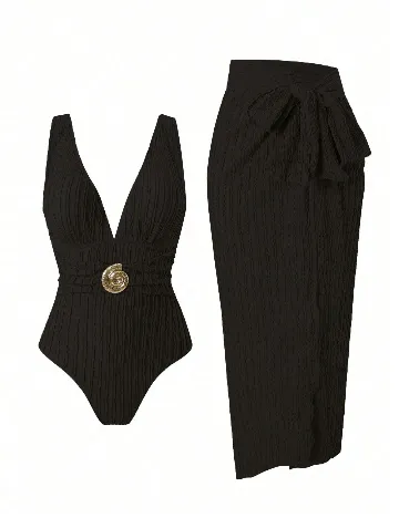 Costum de baie SHEIN, negru