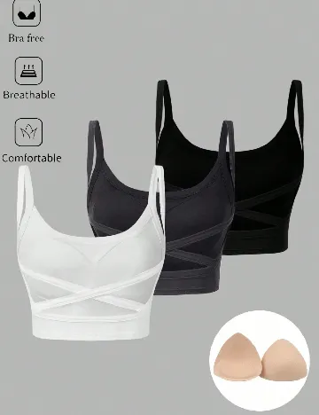Set topuri 3 bucati SHEIN, mix culori