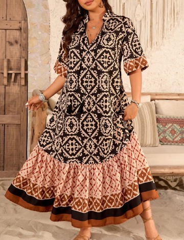 Rochie lunga SHEIN CURVE, mix culori