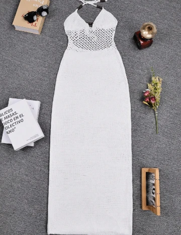 Rochie de plaja SHEIN, ecru