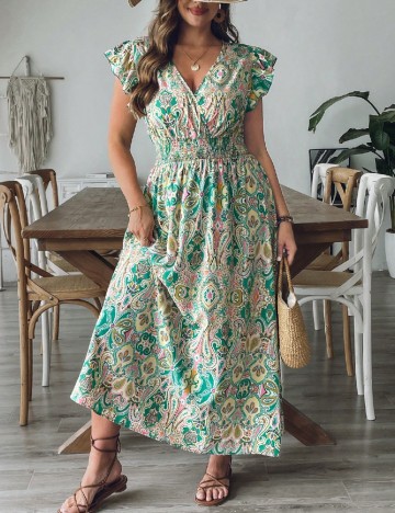 Rochie lunga SHEIN CURVE, mix culori