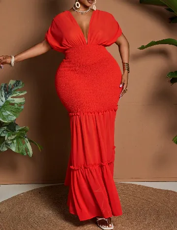 Rochie lunga SHEIN CURVE, rosu