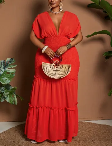 Rochie lunga SHEIN CURVE, rosu