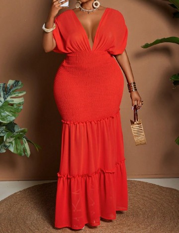 Rochie lunga SHEIN CURVE, rosu