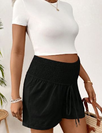 Pantaloni scurti SHEIN Maternity, negru
