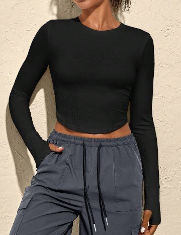 Top SHEIN, negru