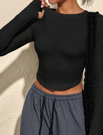 Top SHEIN, negru