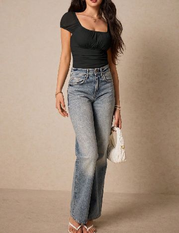 Top SHEIN, negru