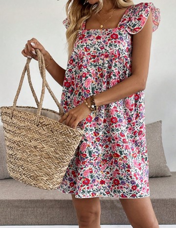 Rochie scurta SHEIN, floral print