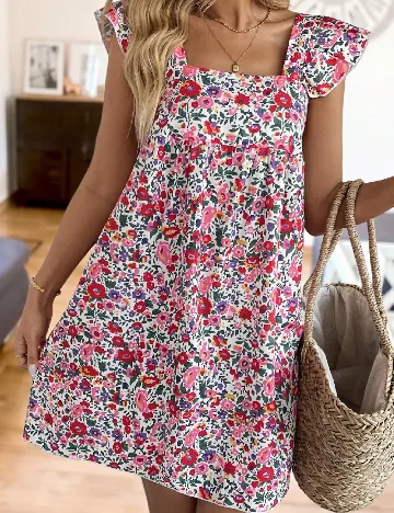 Rochie scurta SHEIN, floral print