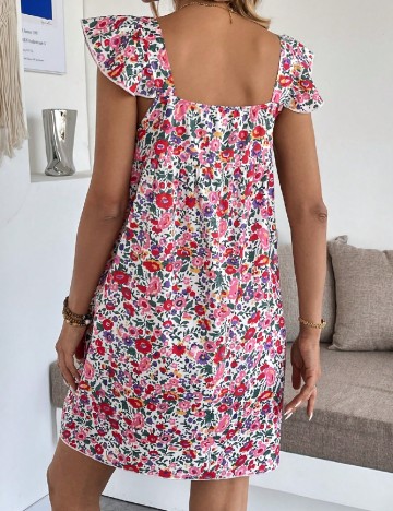 Rochie scurta SHEIN, floral print