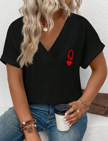 Tricou SHEIN CURVE, negru