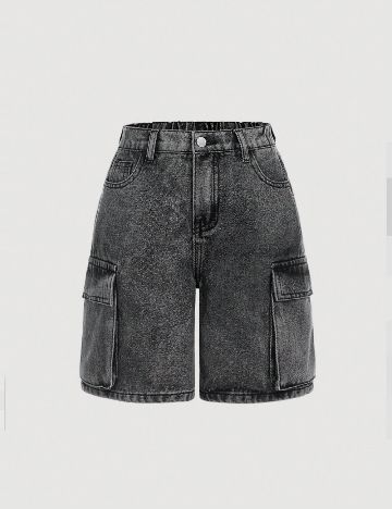 Pantaloni scurti Shein Kids, gri