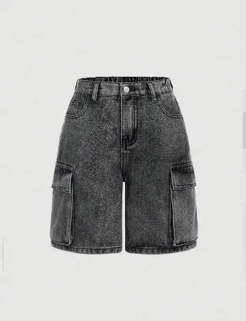 Pantaloni scurti Shein Kids, gri