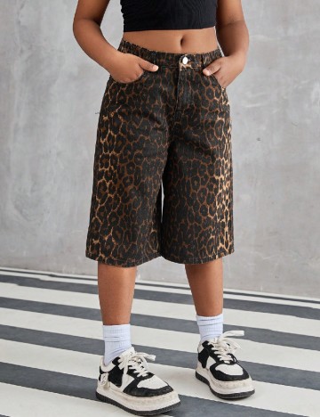Pantaloni scurti Shein Kids, animal print