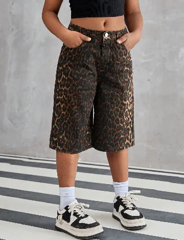 Pantaloni scurti Shein Kids, animal print