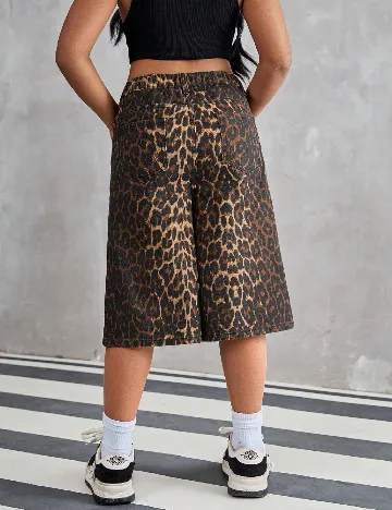 Pantaloni scurti Shein Kids, animal print