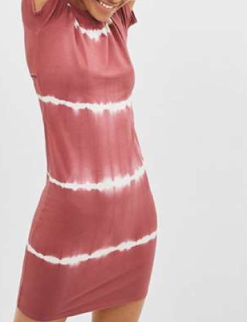 Rochie scurta Bershka, roz pudra inchis