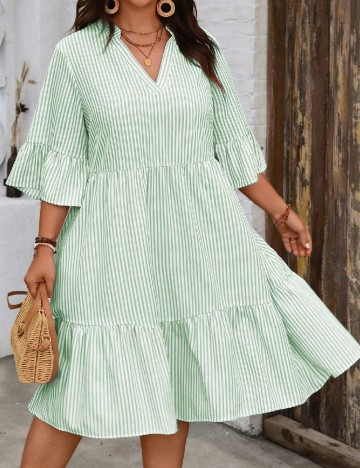 Rochie scurta SHEIN CURVE, verde