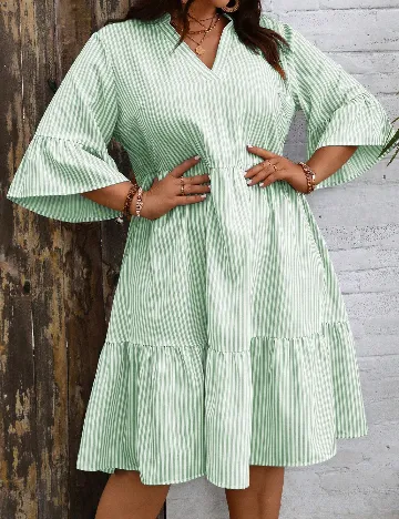 Rochie scurta SHEIN CURVE, verde