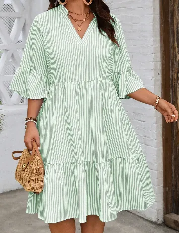 Rochie scurta SHEIN CURVE, verde