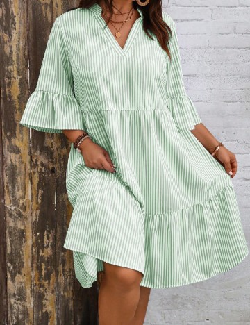 Rochie scurta SHEIN CURVE, verde