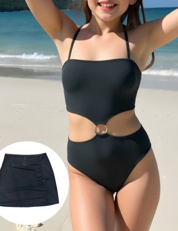 Costum de baie Shein Kids, negru