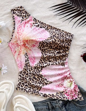 Top SHEIN, animal print