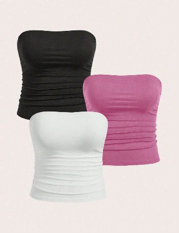 Set topuri 3 bucati SHEIN CURVE, mix culori