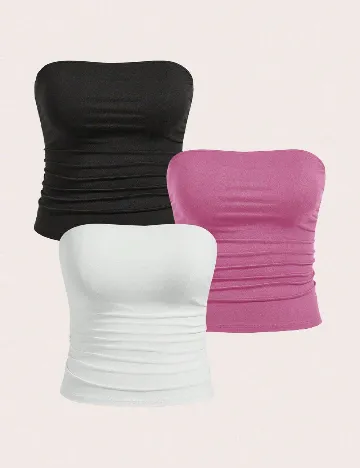 Set topuri 3 bucati SHEIN CURVE, mix culori
