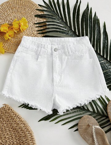 Pantaloni scurti SHEIN, alb