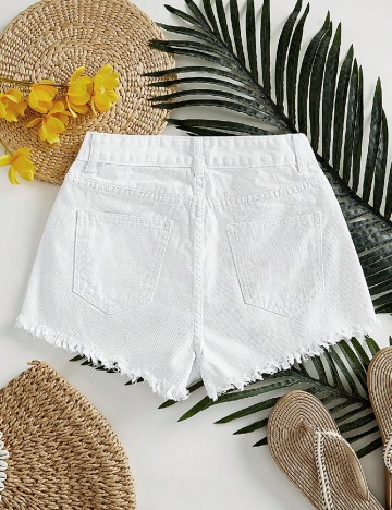 Pantaloni scurti SHEIN, alb