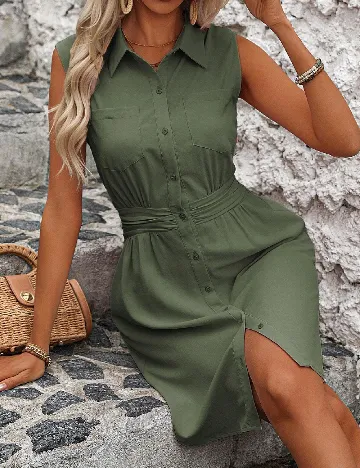 Rochie scurta SHEIN, verde