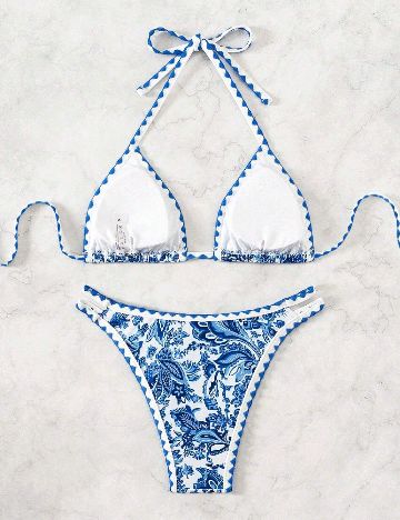 Costum de baie SHEIN, albastru