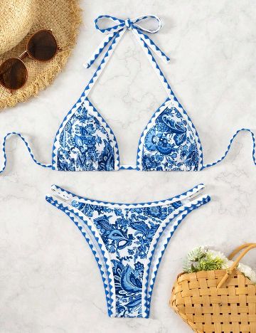Costum de baie SHEIN, albastru