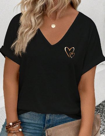 Tricou SHEIN CURVE, negru