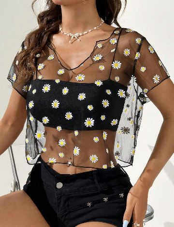 Top SHEIN, negru