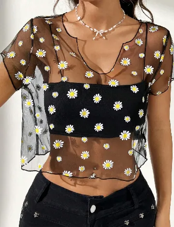 Top SHEIN, negru