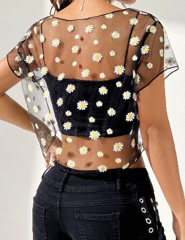 Top SHEIN, negru
