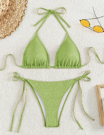 Costum de baie SHEIN, verde