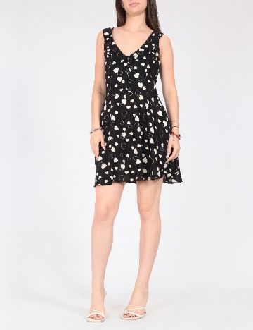 Rochie scurta Zara, alb/negru
