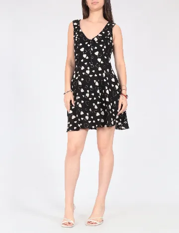 Rochie scurta Zara, alb/negru